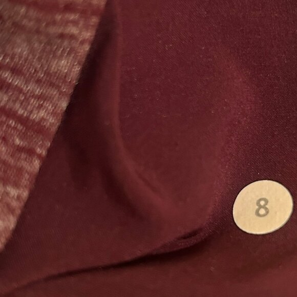 Lululemon &go Take-Off Long Sleeve, color: Heathered Bordeaux Drama, sz 8 - Picture 16 of 16